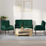 Setovi sofa 3 pcs Tamnozelena 115 x 56 x 80 cm Šperploča