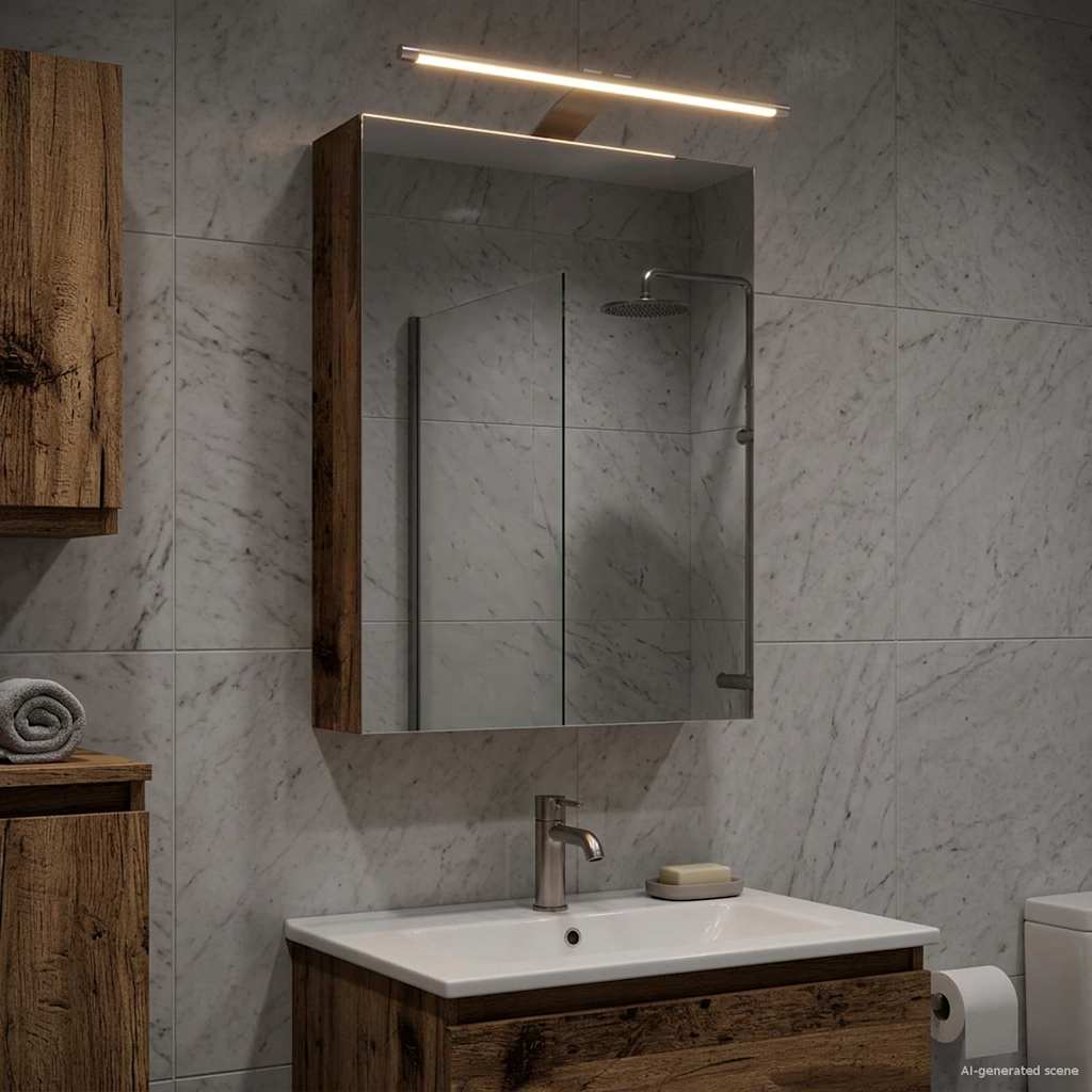 Kupaonski ormar s ogledalom Staro drvo 40 x 10,5 x 60,5 cm