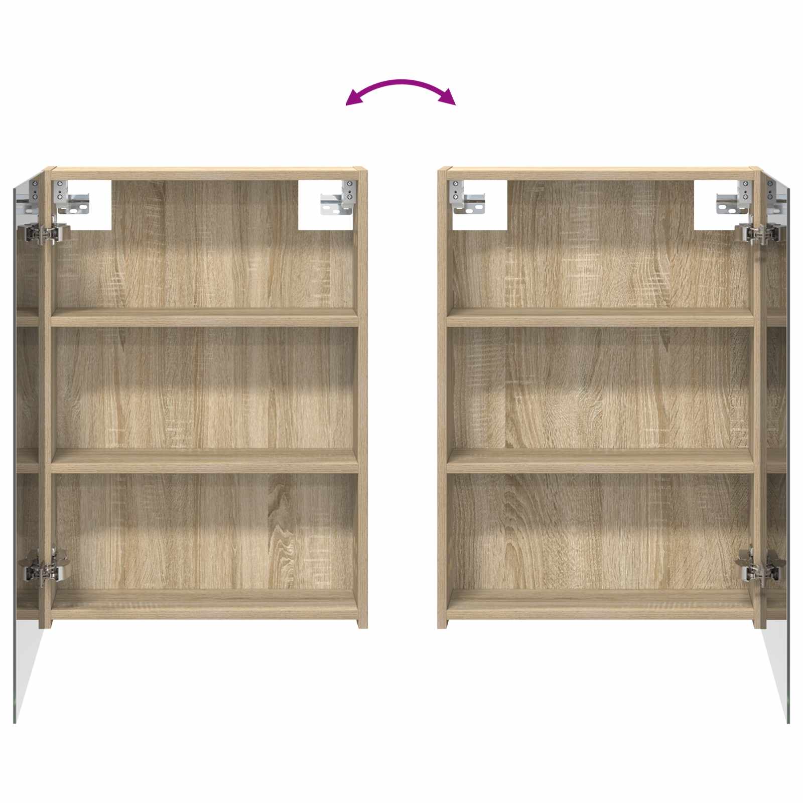 Kupaonski ormar s ogledalom Sonoma hrast 50 x 14,5 x 70 cm