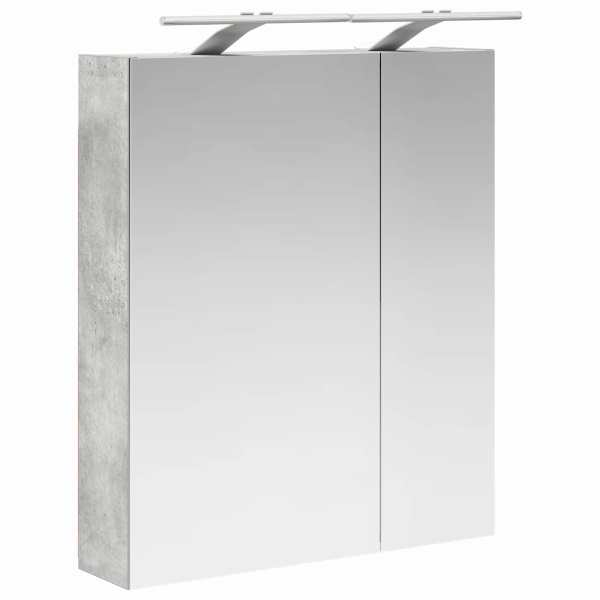 Kupaonski ormar s ogledalom Betonski sivi 60 x 14,5 x 70 cm