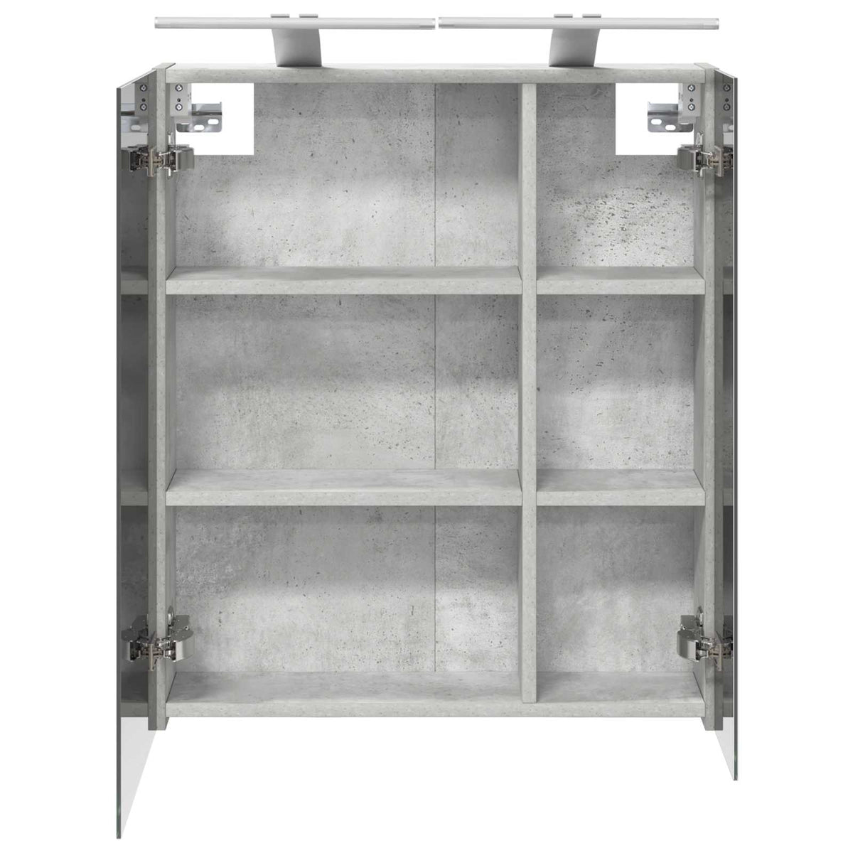 Kupaonski ormar s ogledalom Betonski sivi 60 x 14,5 x 70 cm