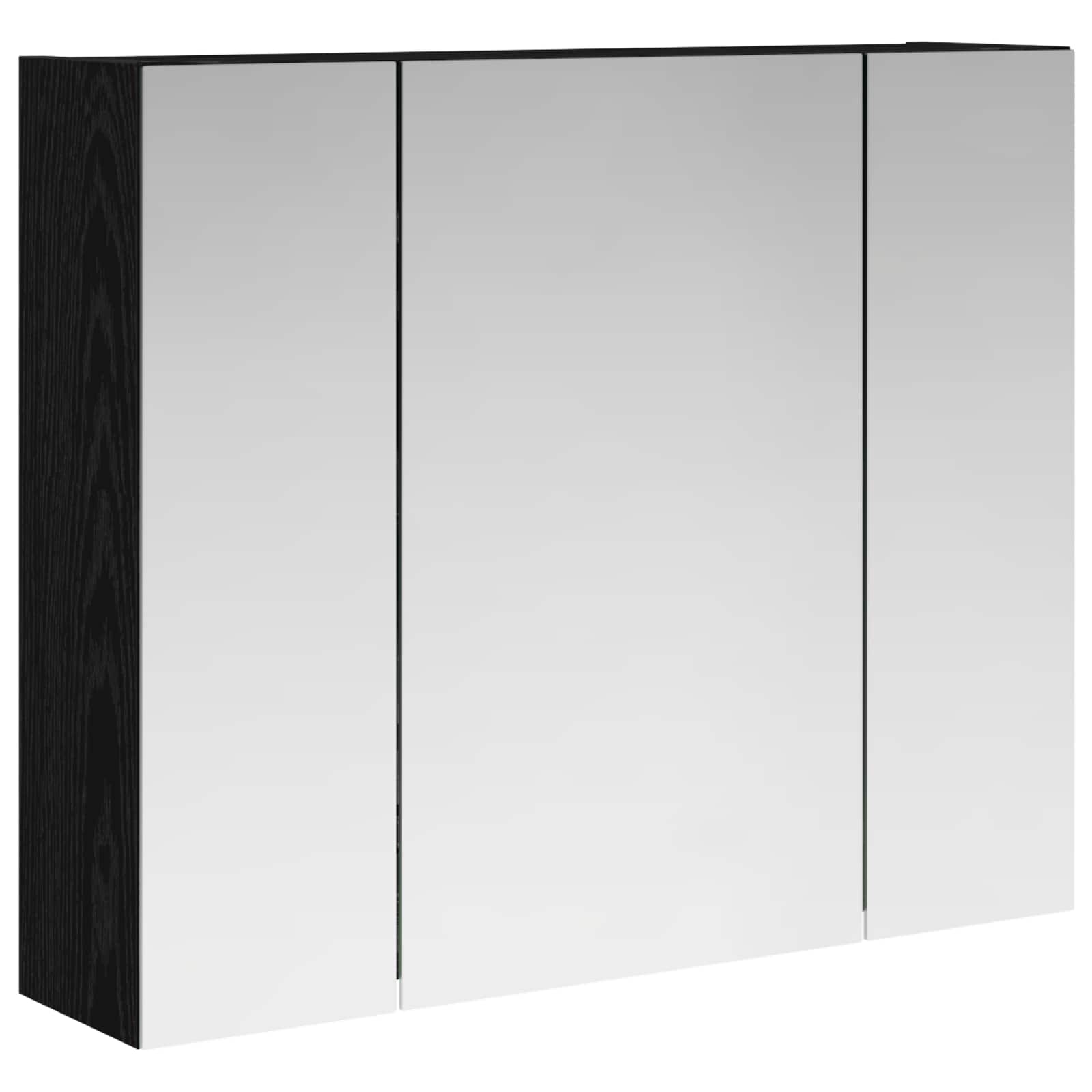 Kupaonski ormar s ogledalom Crni hrast 60 x 14,5 x 50 cm