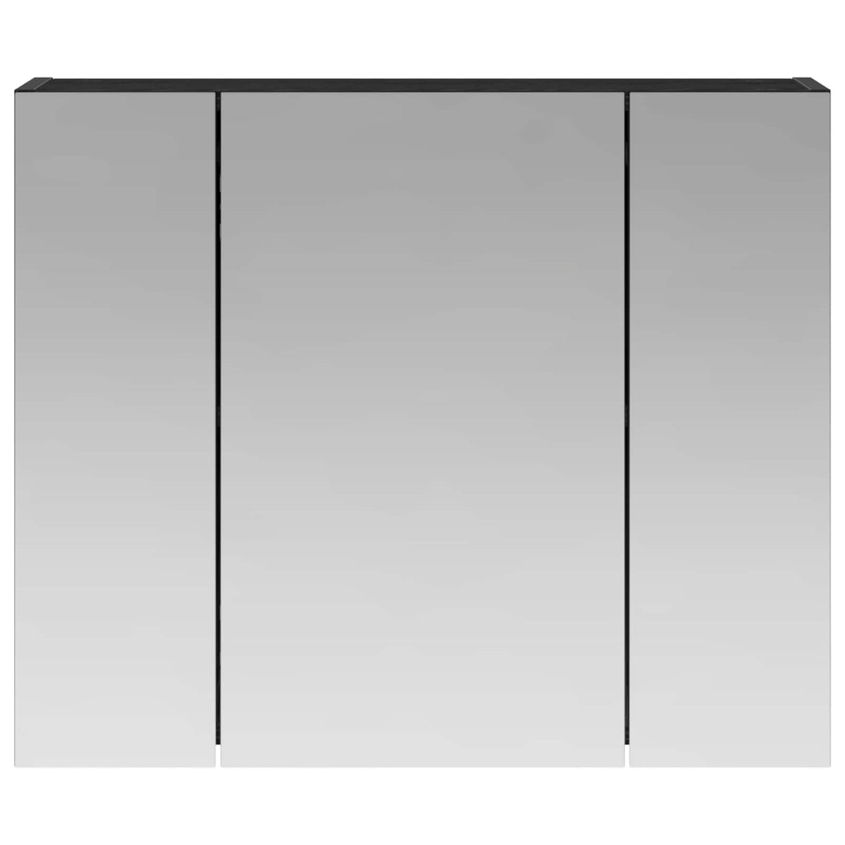 Kupaonski ormar s ogledalom Crni hrast 60 x 14,5 x 50 cm
