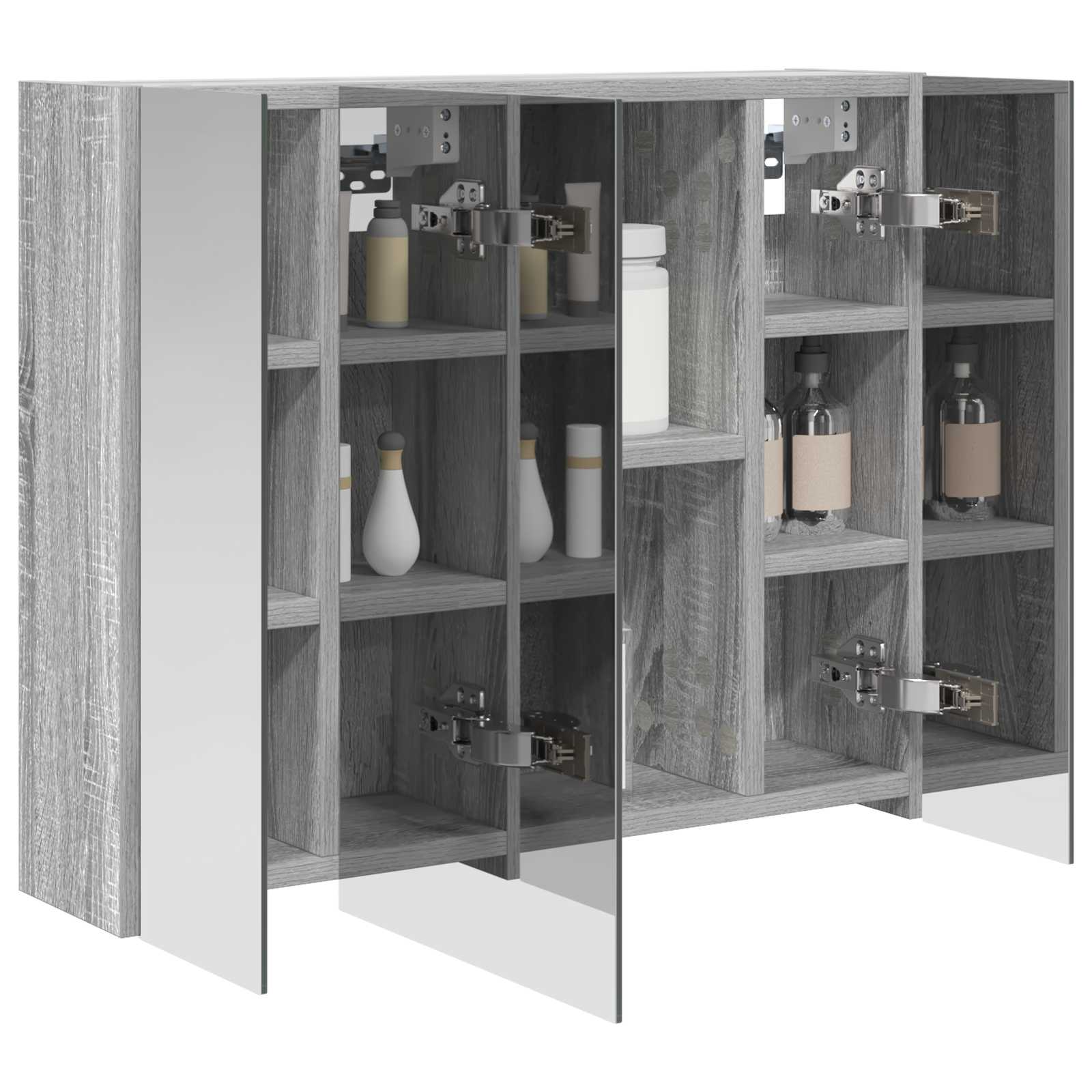 Kupaonski ormar s ogledalom Siva Sonoma 60 x 14,5 x 50 cm