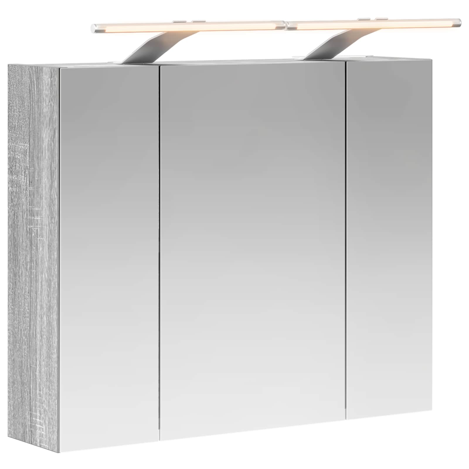 Kupaonski ormar s ogledalom Siva Sonoma 60 x 14,5 x 50 cm