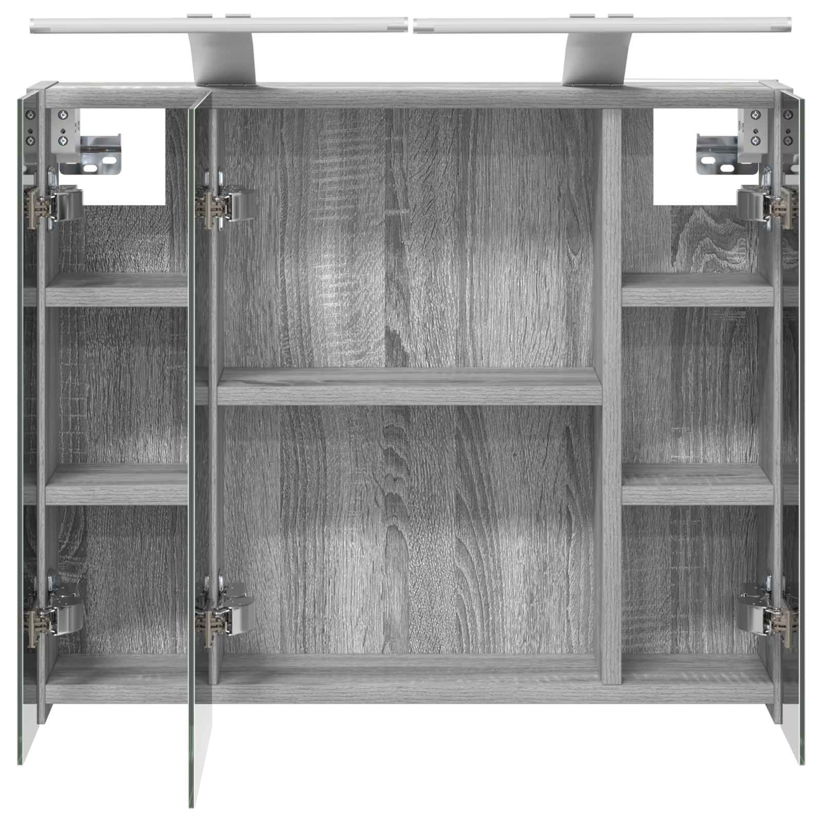 Kupaonski ormar s ogledalom Siva Sonoma 60 x 14,5 x 50 cm