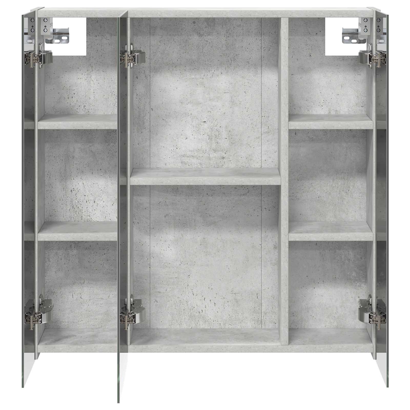 Kupaonski ormar s ogledalom Betonski sivi 70 x 14,5 x 70 cm