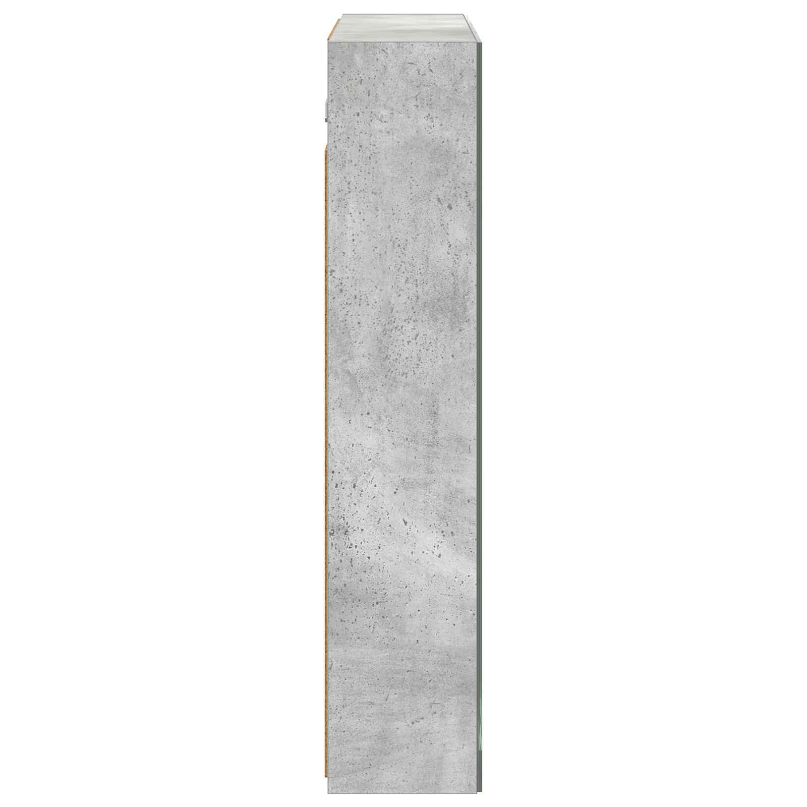 Kupaonski ormar s ogledalom Betonski sivi 70 x 14,5 x 70 cm