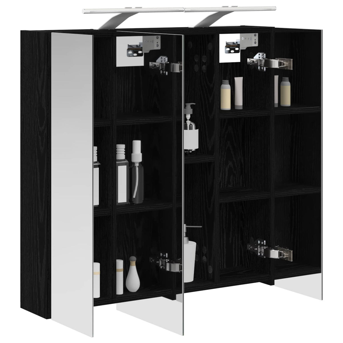 Kupaonski ormar s ogledalom Crni hrast 70 x 14,5 x 70 cm