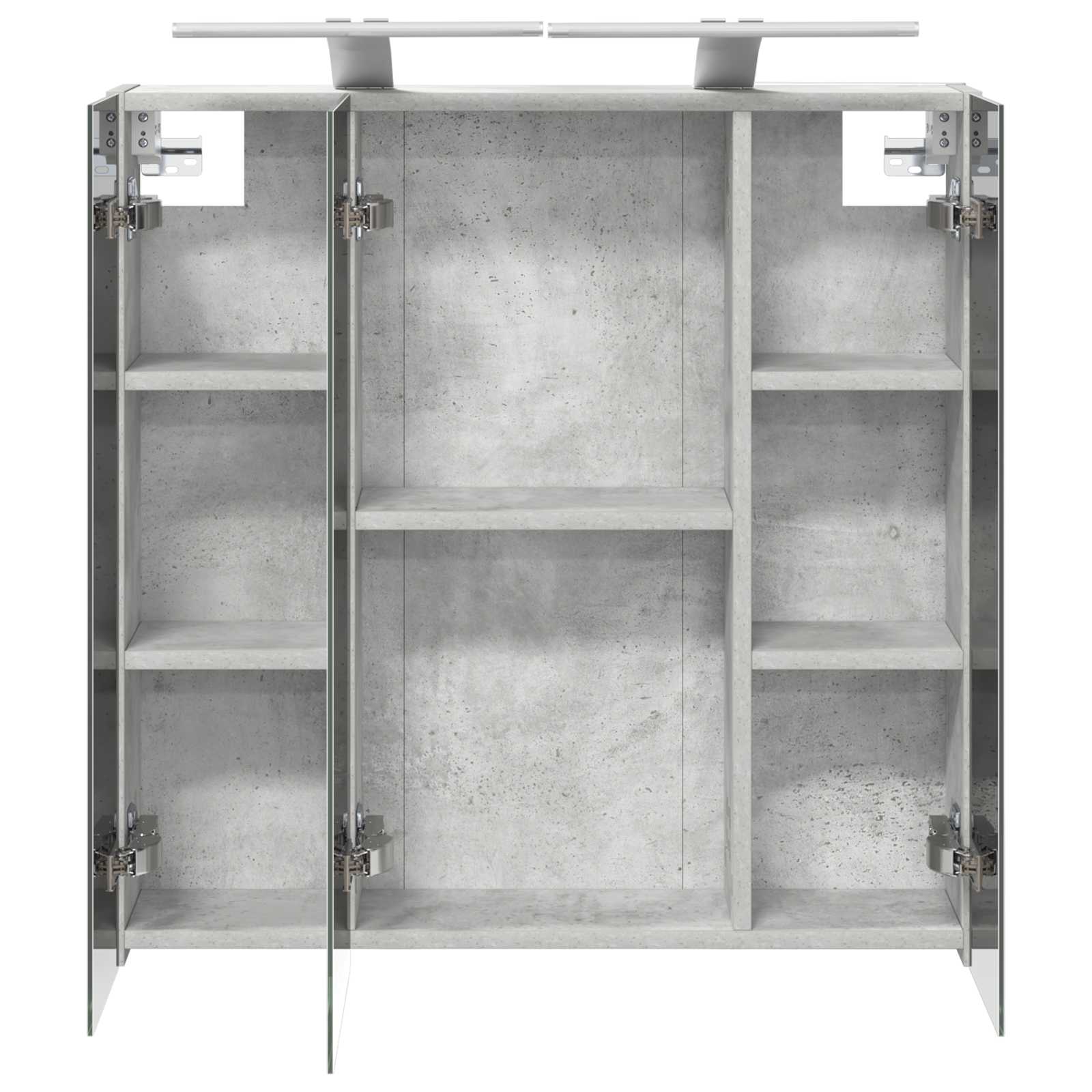 Kupaonski ormar s ogledalom Betonski sivi 70 x 14,5 x 70 cm