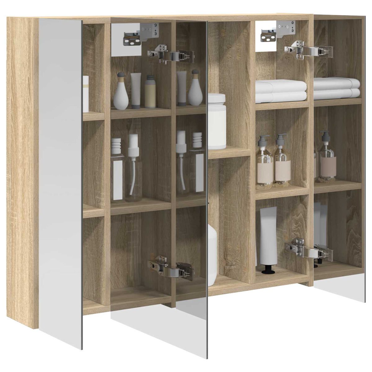 Kupaonski ormar s ogledalom Sonoma hrast 80 x 14.5 x 70 cm