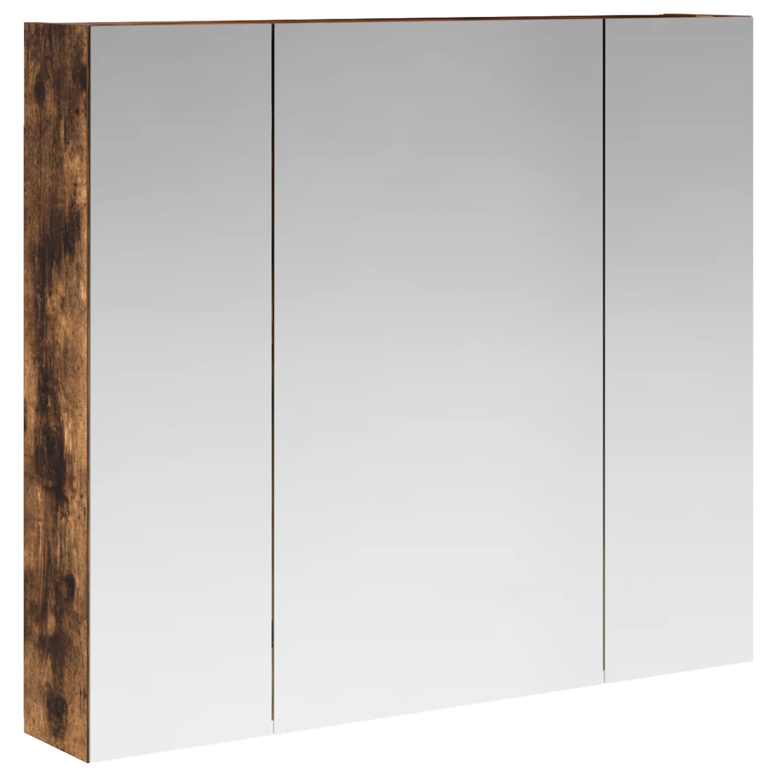 Kupaonski ormar s ogledalom Dimljeni hrast 80 x 14.5 x 70 cm