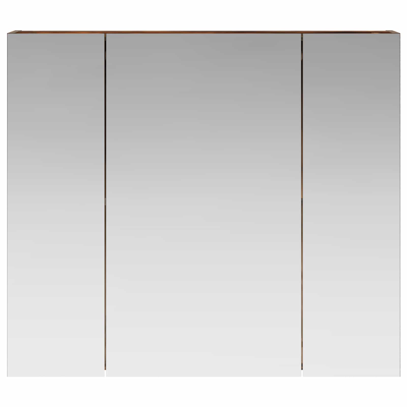 Kupaonski ormar s ogledalom Dimljeni hrast 80 x 14.5 x 70 cm