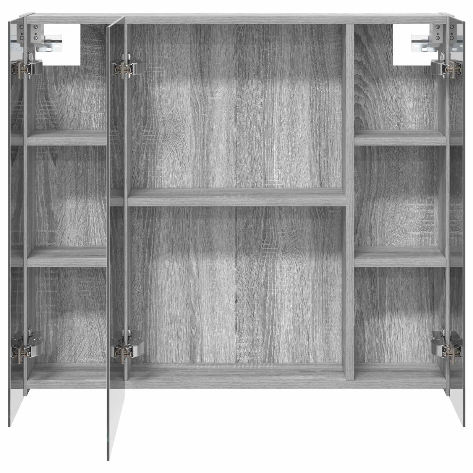 Kupaonski ormar s ogledalom Zidne Siva Sonoma 80 x 14.5 x 70 cm