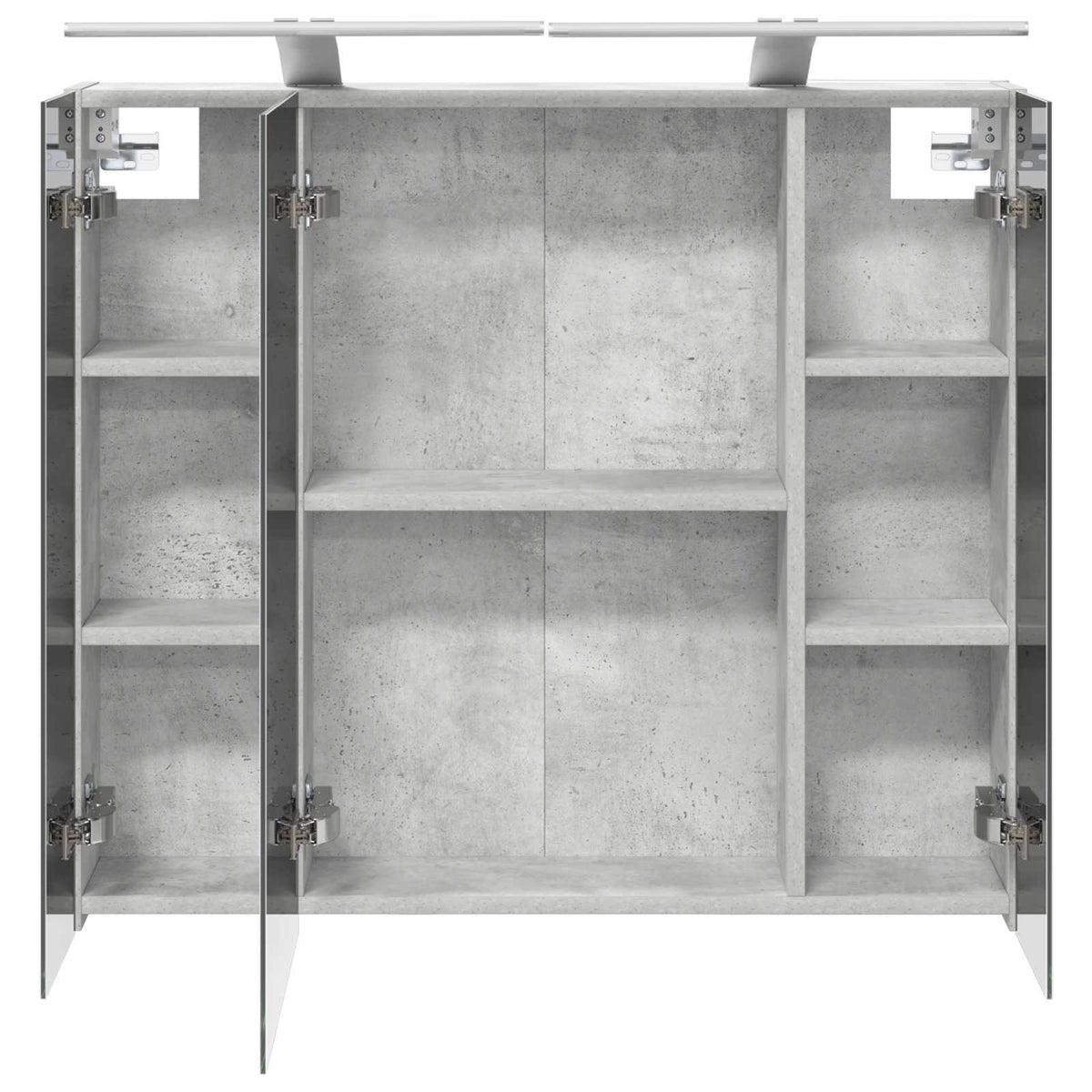 Kupaonski ormar s ogledalom Betonski sivi 80 x 14.5 x 70 cm
