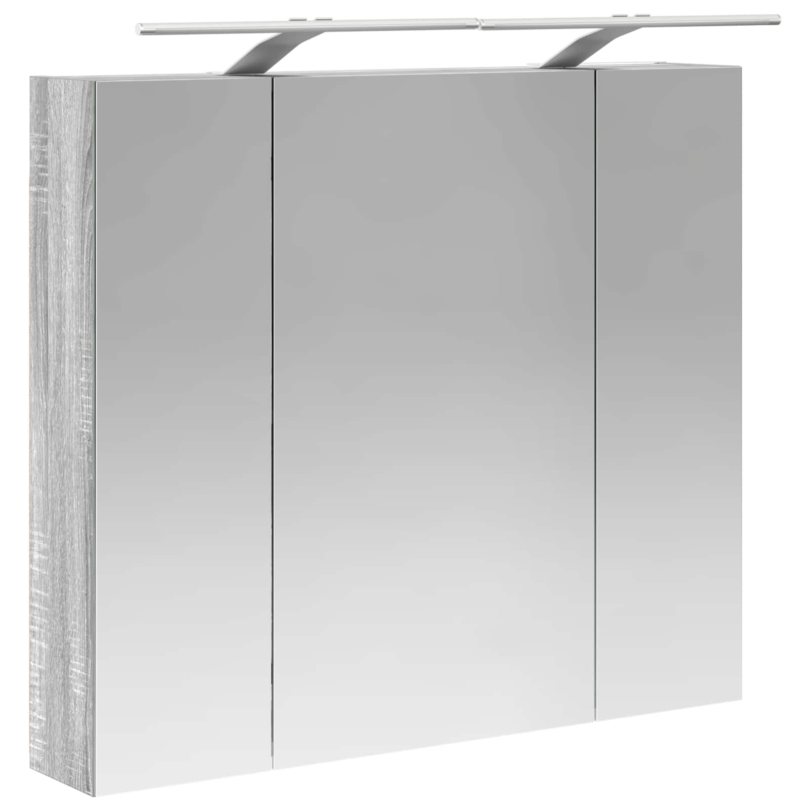 Kupaonski ormar s ogledalom Zidne Siva Sonoma 80 x 14.5 x 70 cm