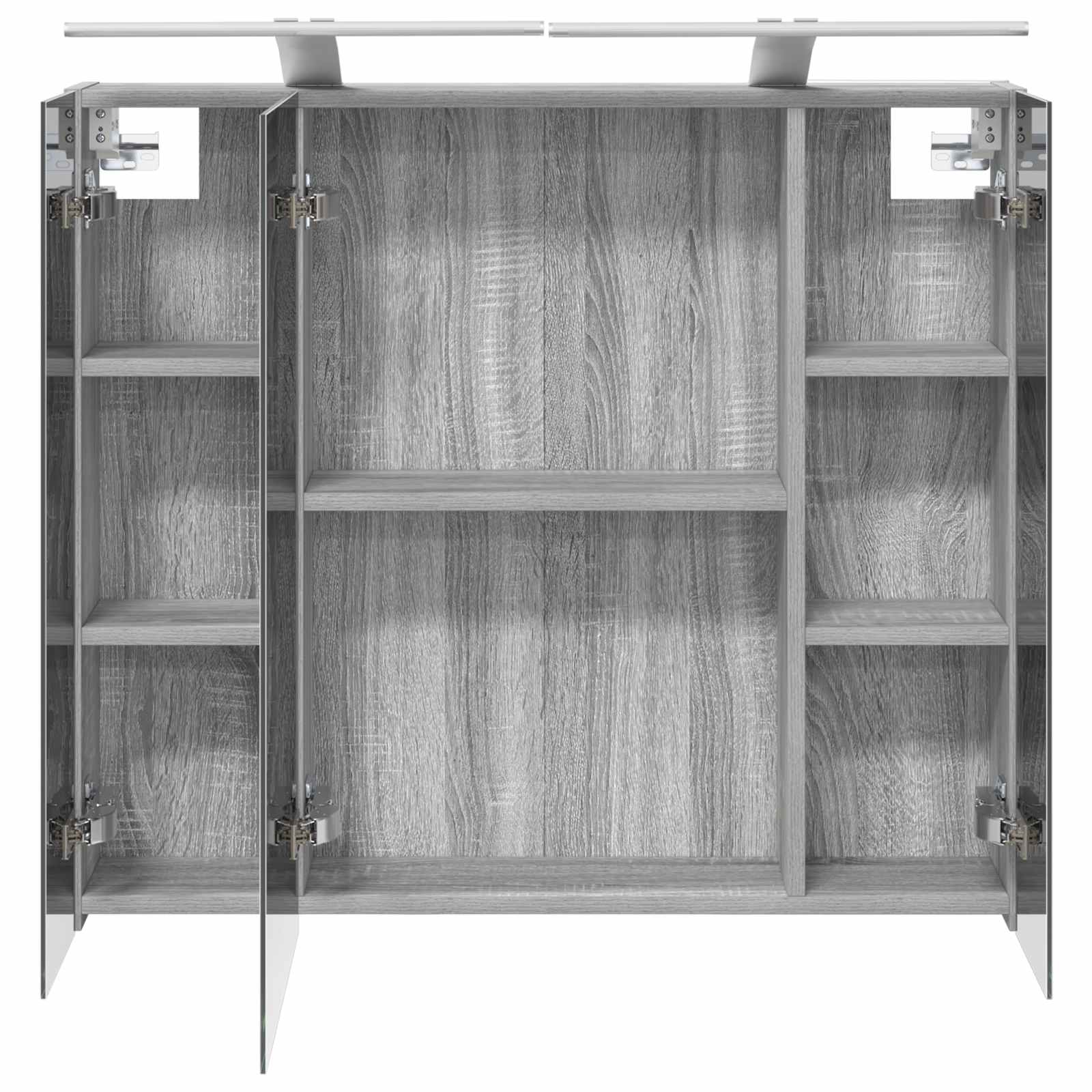 Kupaonski ormar s ogledalom Zidne Siva Sonoma 80 x 14.5 x 70 cm