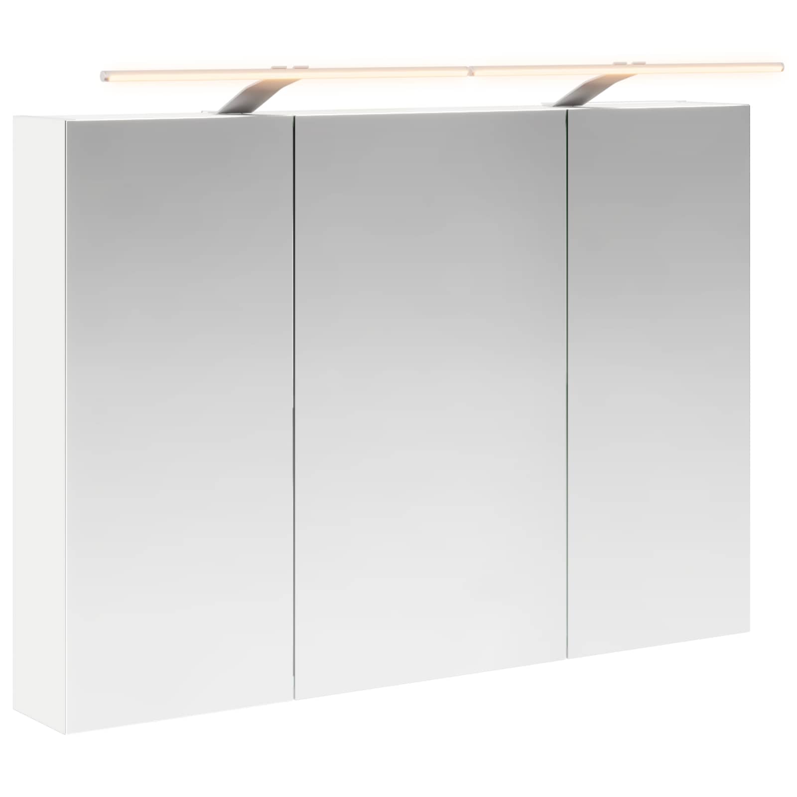 Kupaonski ormar s ogledalom s policom Bijelo 100 x 14,5 x 70 cm
