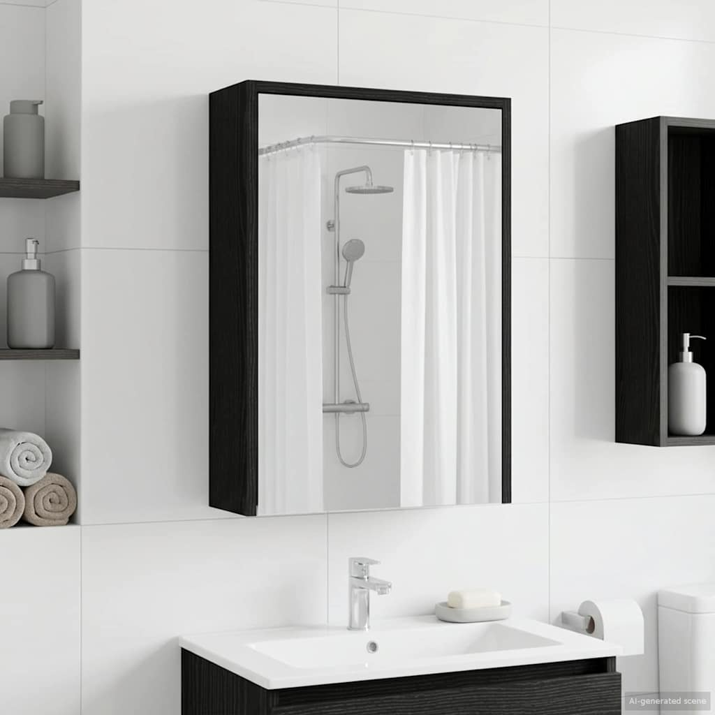 Kupaonski ormar s ogledalom Zidne Crni hrast 43 x 16 x 62.5 cm
