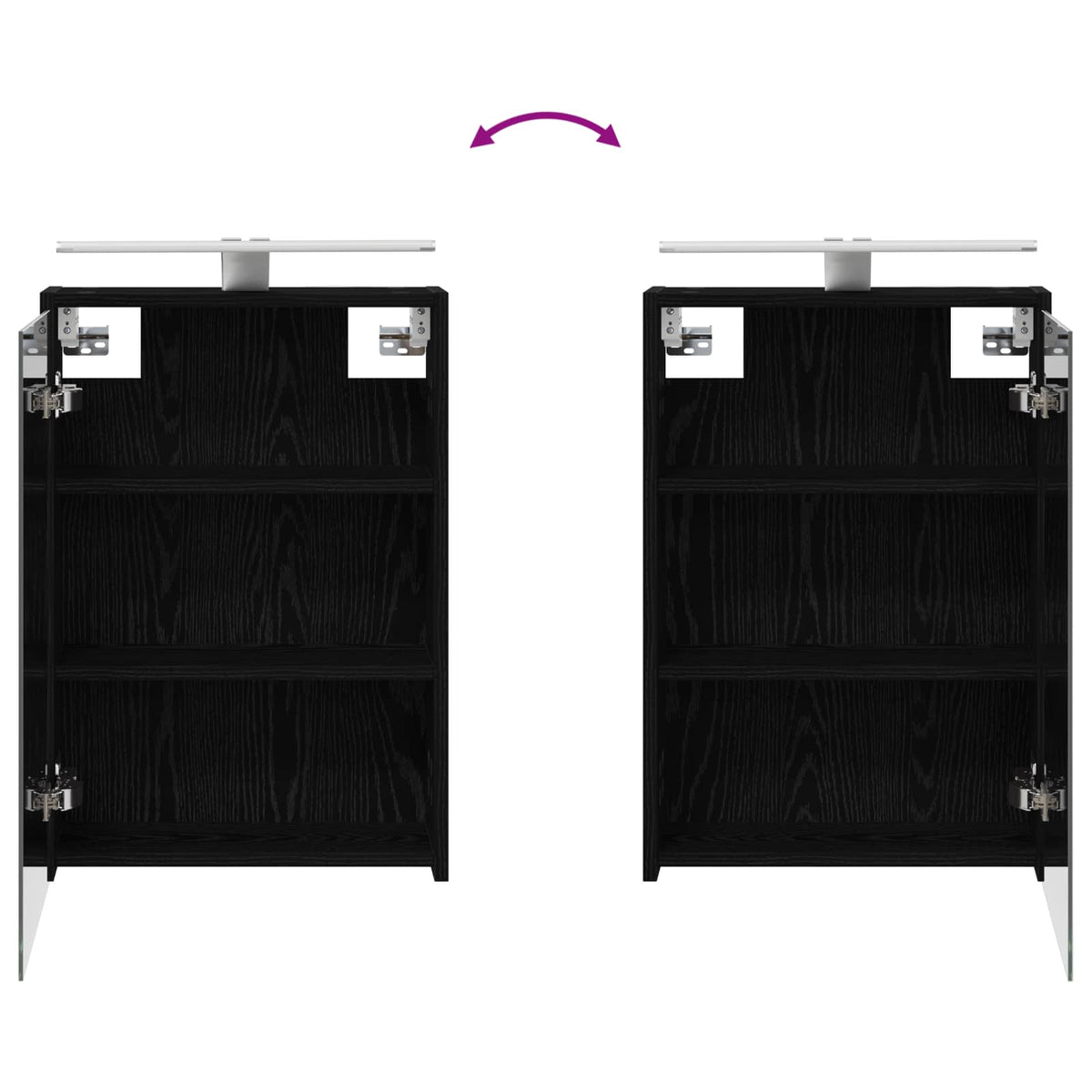 Kupaonski ormar s ogledalom Zidne Crni hrast 43 x 16 x 62.5 cm