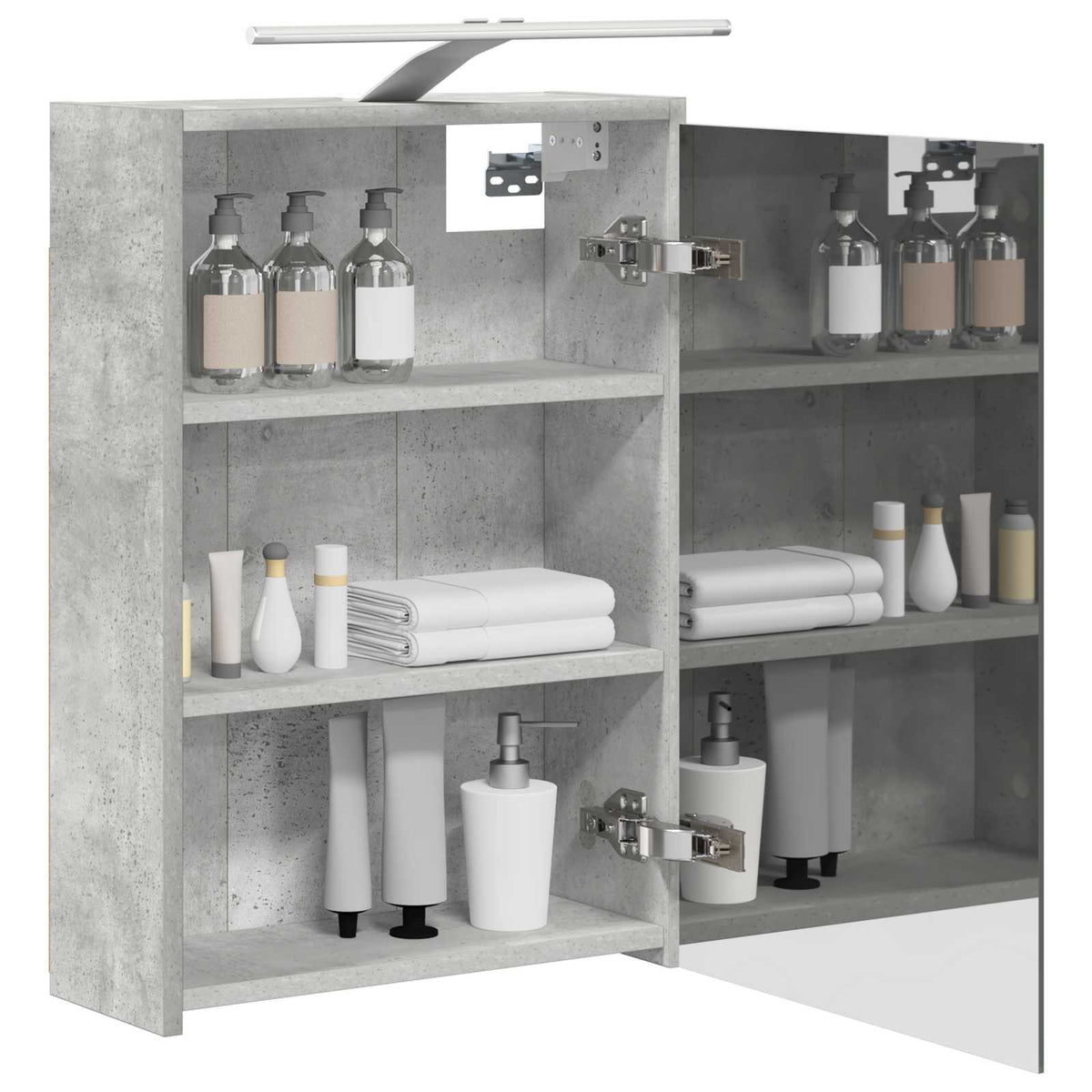 Kupaonski ormar s ogledalom Betonski sivi 43 x 16 x 62.5 cm