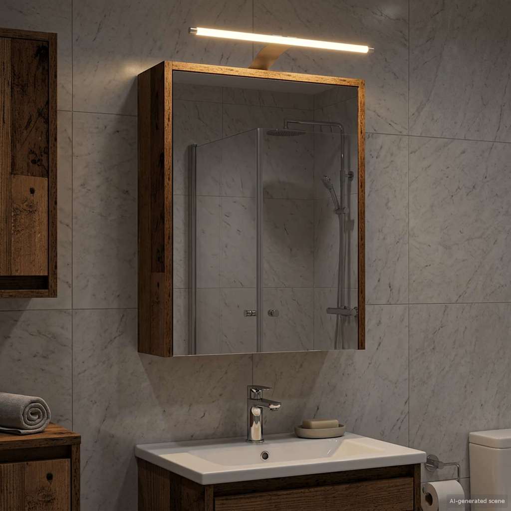 Kupaonski ormar s ogledalom Zidne Staro drvo 43 x 16 x 62.5 cm