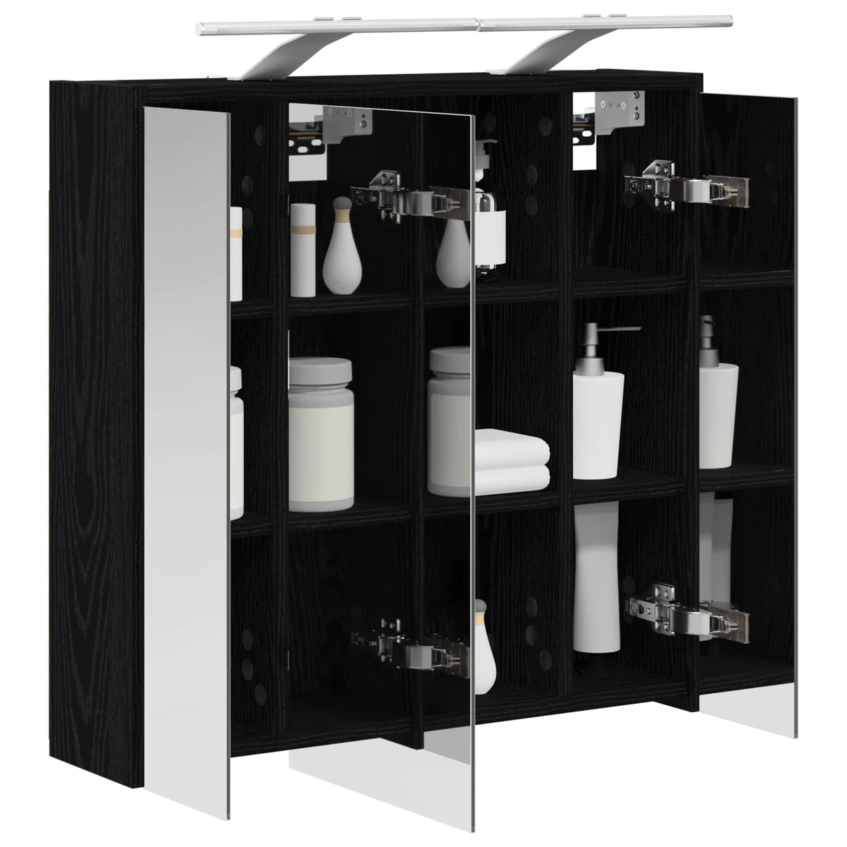 Kupaonski ormar s ogledalom Crni hrast 63,5 x 16 x 62,5 cm