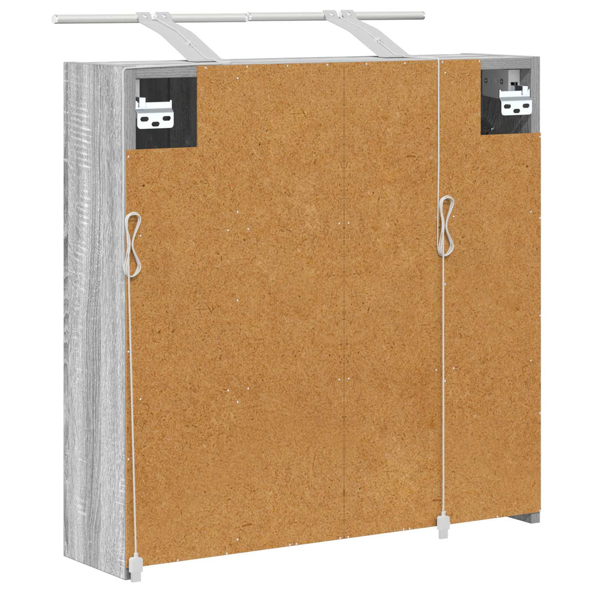Kupaonski ormar s ogledalom Siva Sonoma 63,5 x 16 x 62,5 cm