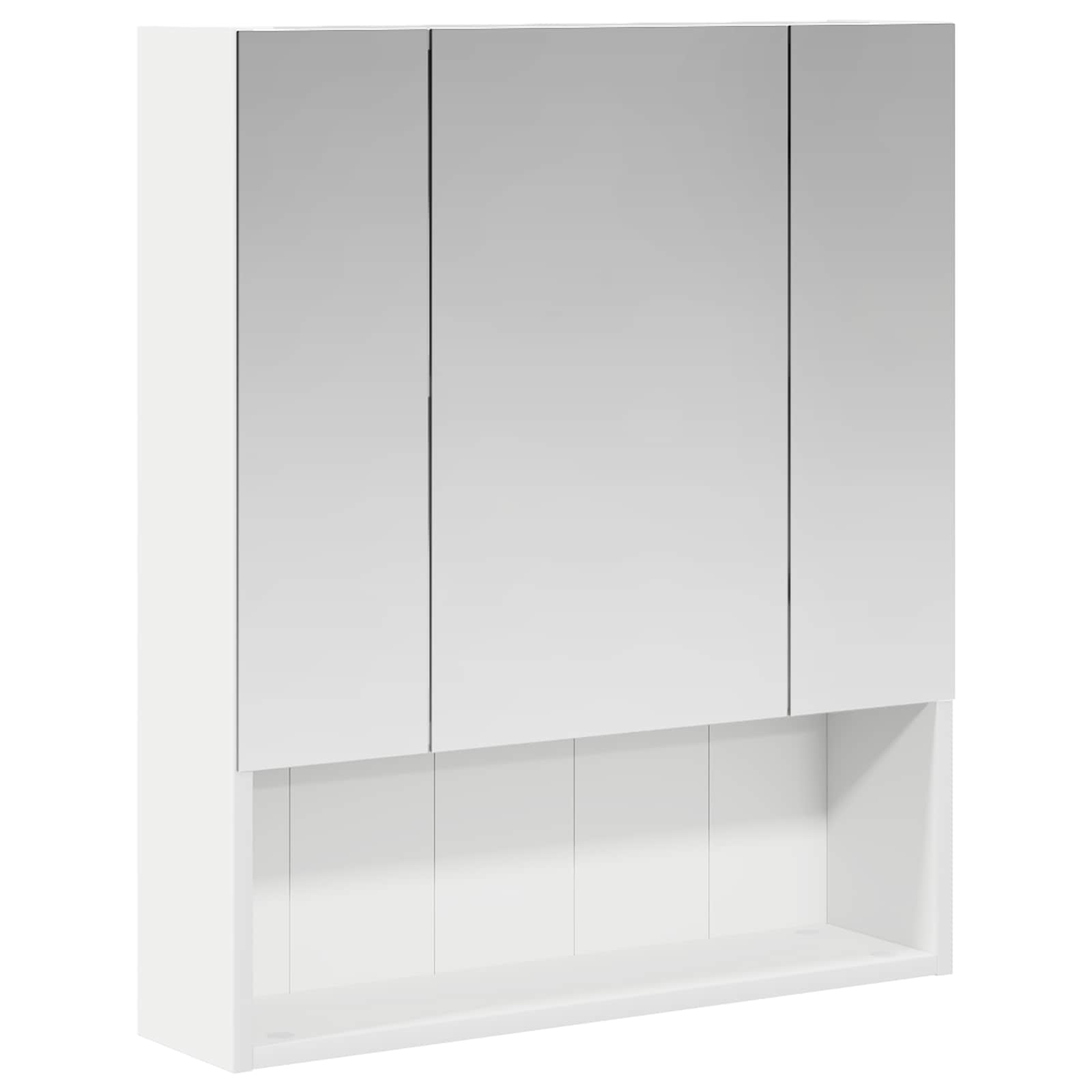 Kupaonski ormar s ogledalom s policom Bijelo 60 x 14.5 x 70 cm
