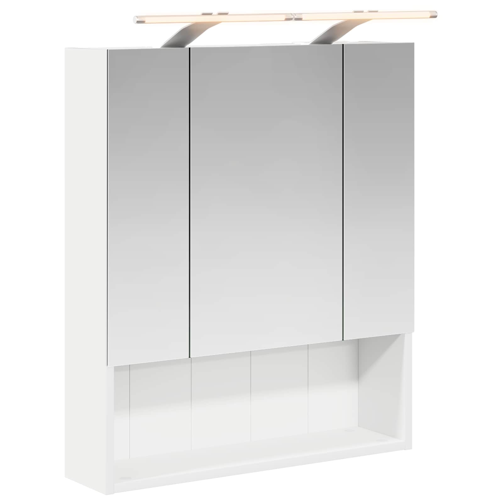 Kupaonski ormar s ogledalom s policom Bijelo 60 x 14.5 x 70 cm