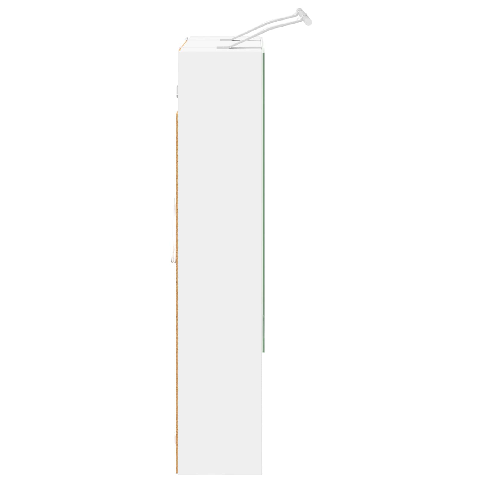 Kupaonski ormar s ogledalom s policom Bijelo 60 x 14.5 x 70 cm