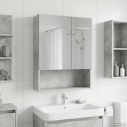 Kupaonski ormar s ogledalom Betonski sivi 50 x 14,5 x 70 cm
