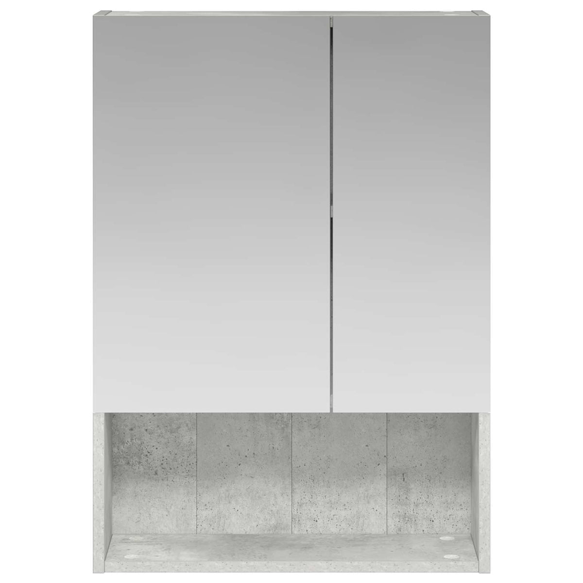 Kupaonski ormar s ogledalom Betonski sivi 50 x 14,5 x 70 cm