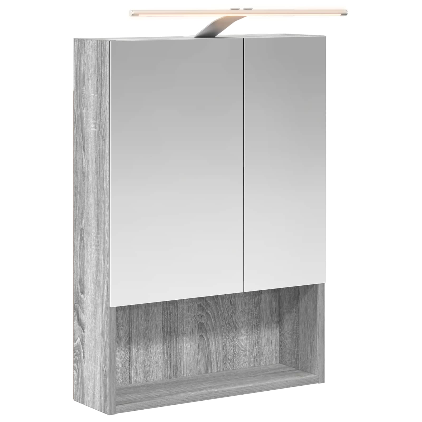 Kupaonski ormar s ogledalom Zidne Siva Sonoma 50 x 14,5 x 70 cm