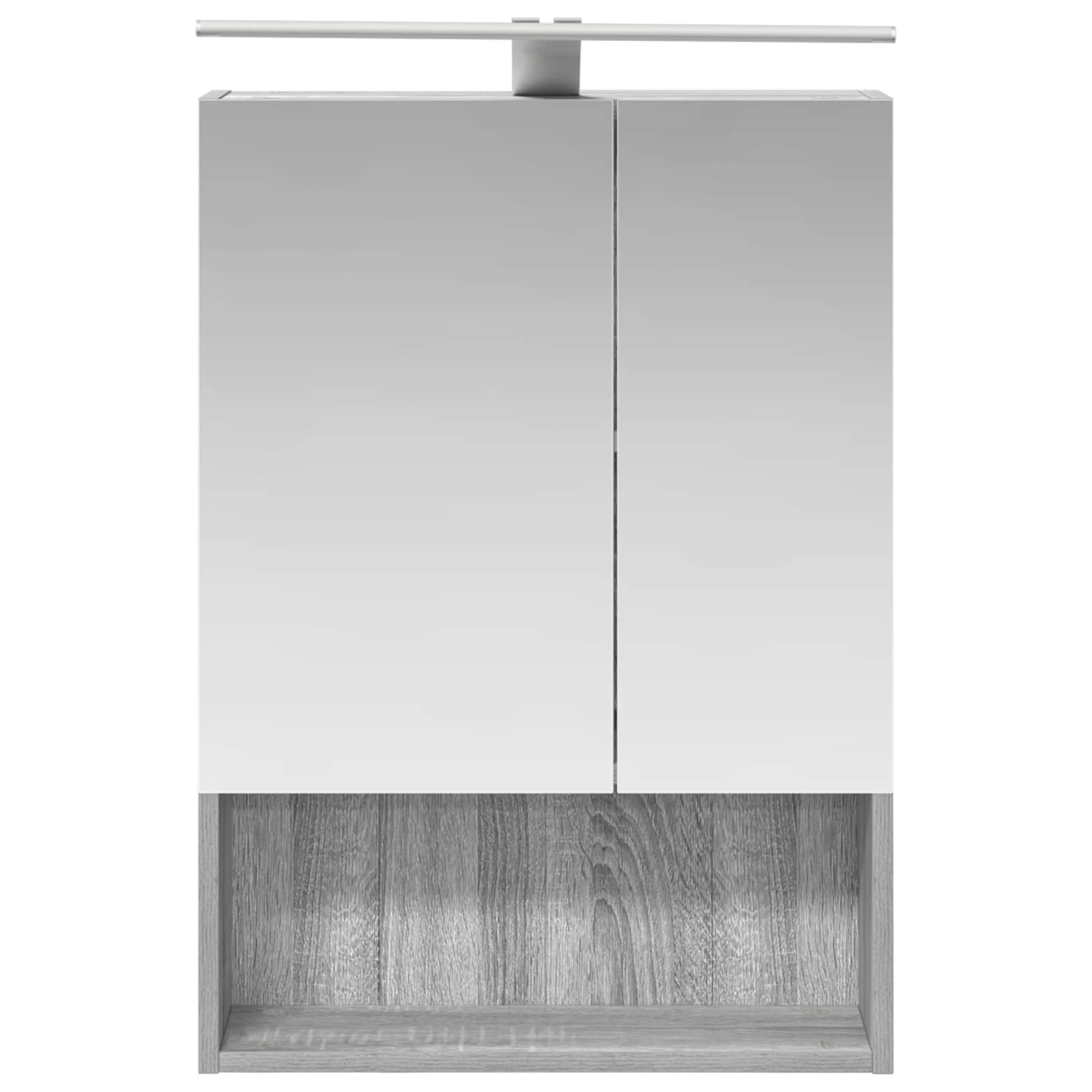 Kupaonski ormar s ogledalom Zidne Siva Sonoma 50 x 14,5 x 70 cm