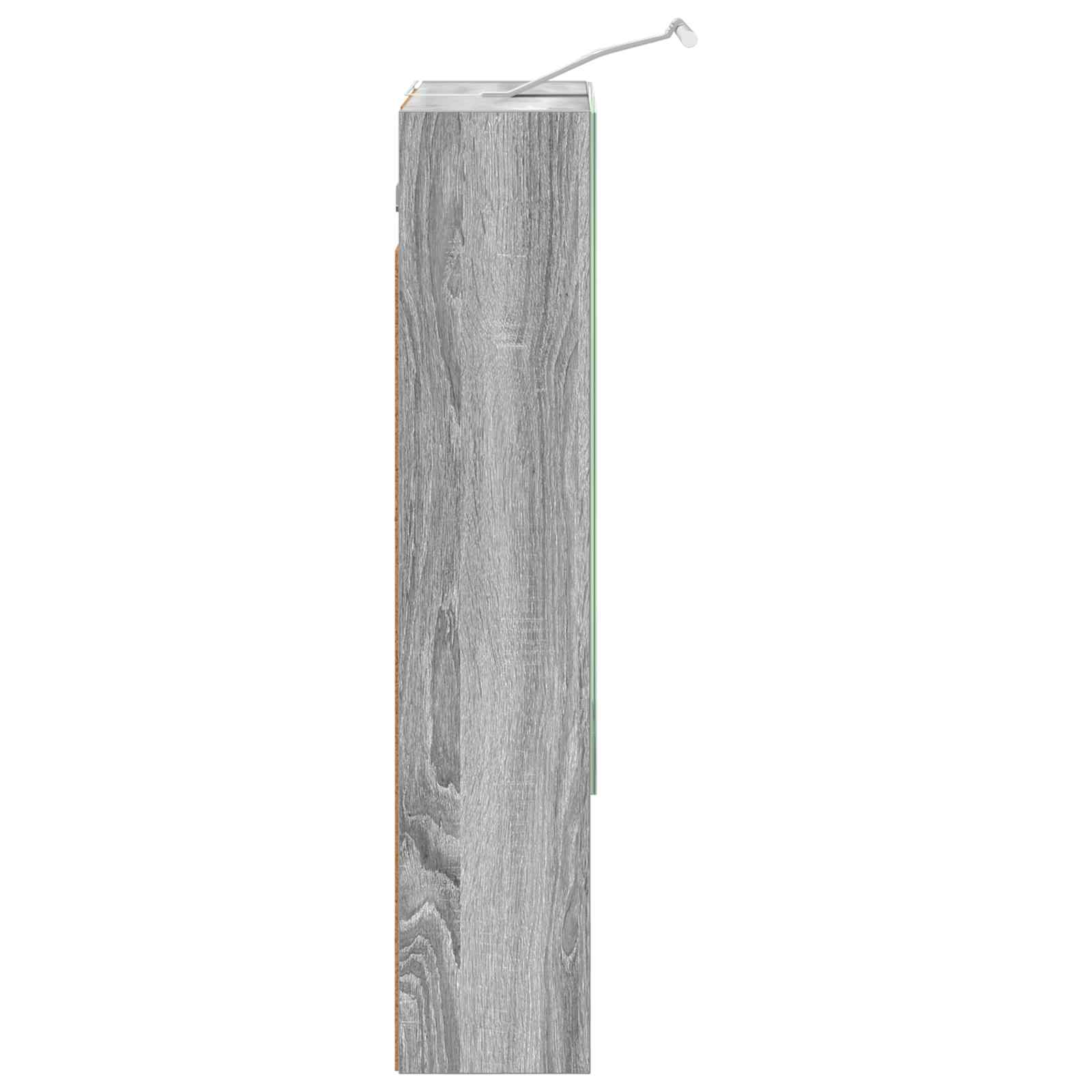 Kupaonski ormar s ogledalom Zidne Siva Sonoma 50 x 14,5 x 70 cm