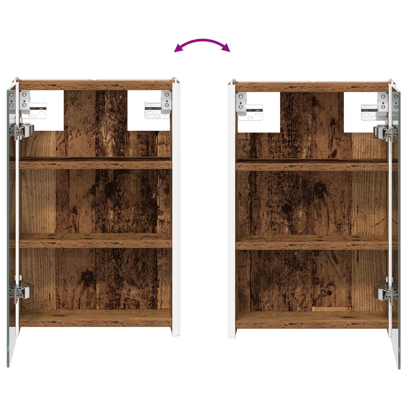 Kupaonski ormar s ogledalom Staro drvo 33 x 11,5 x 50 cm