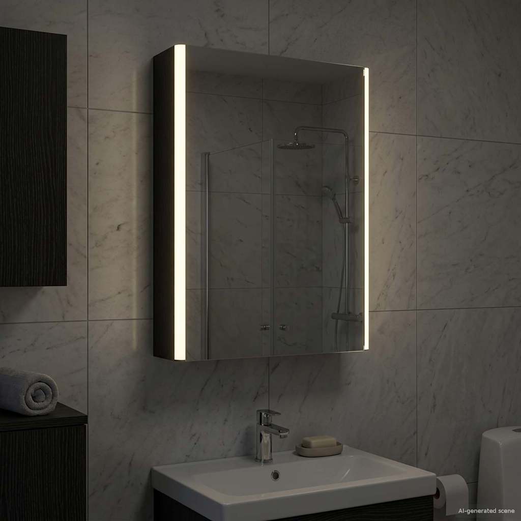 Kupaonski ormar s ogledalom Crni hrast 43 x 11,5 x 60,5 cm