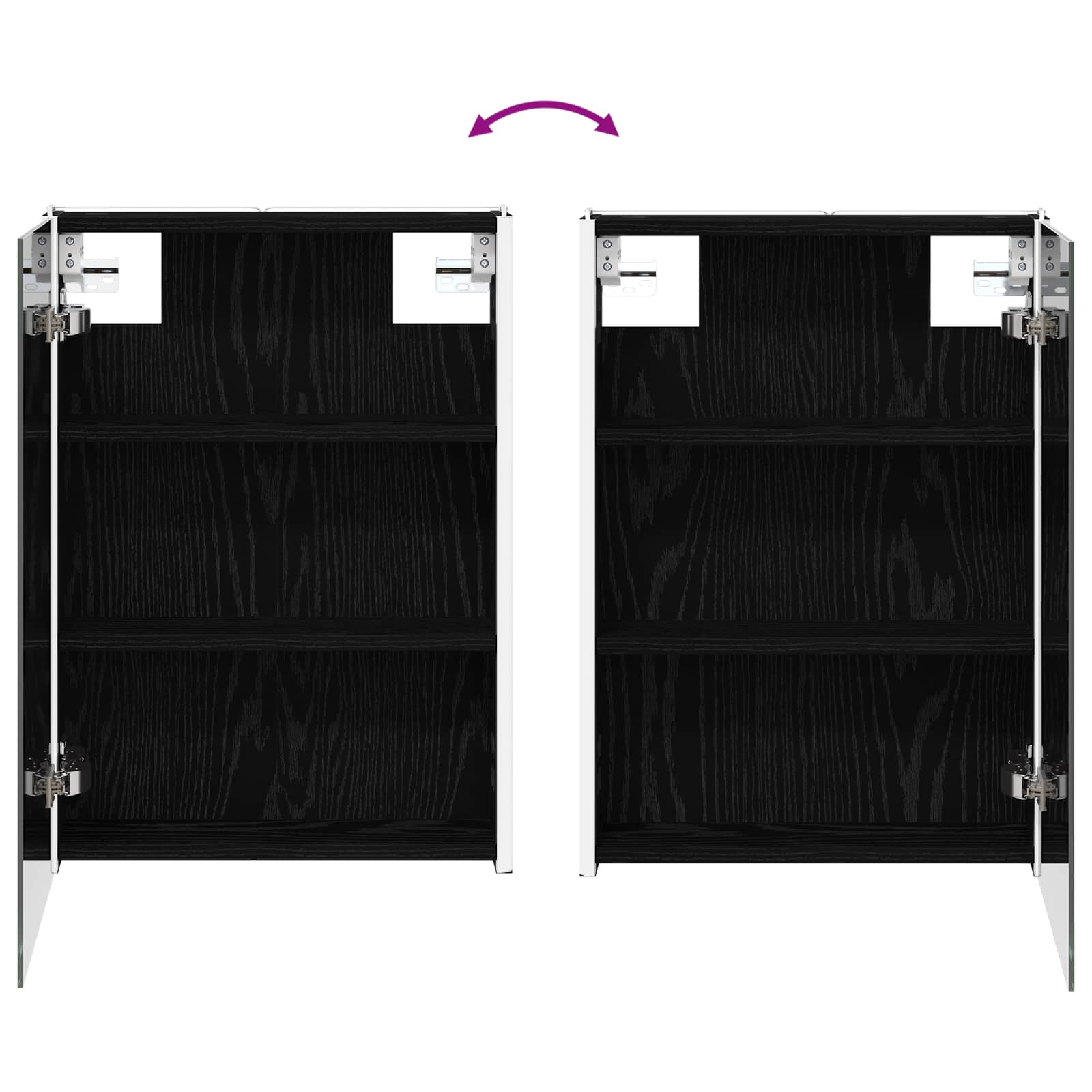 Kupaonski ormar s ogledalom Crni hrast 43 x 11,5 x 60,5 cm