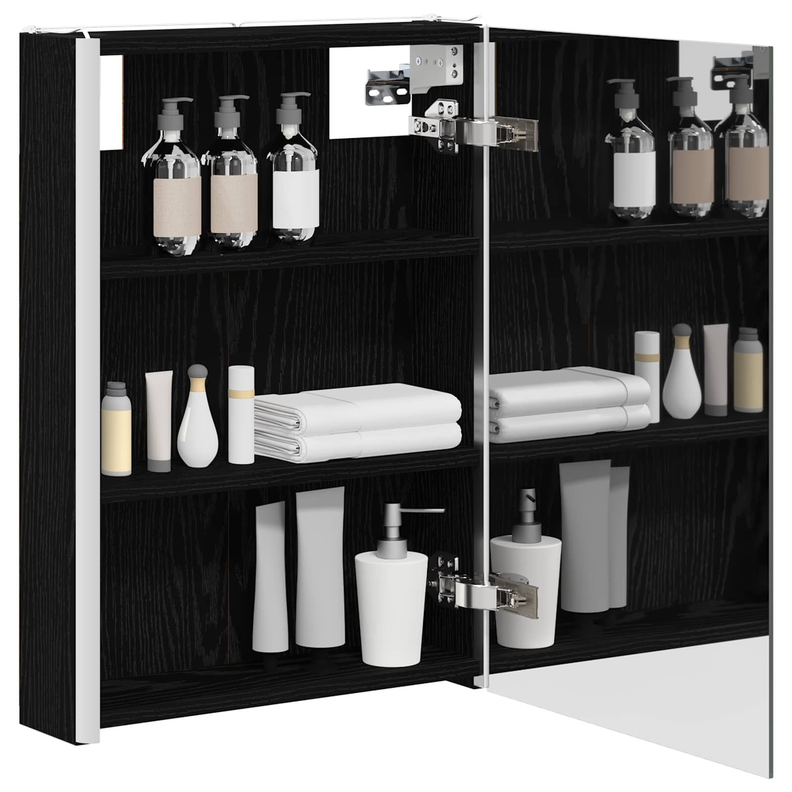 Kupaonski ormar s ogledalom Crni hrast 43 x 11,5 x 60,5 cm