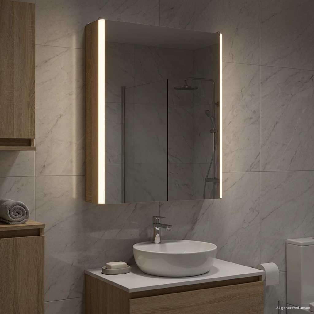 Kupaonski ormar s ogledalom Sonoma hrast 43 x 11,5 x 60,5 cm