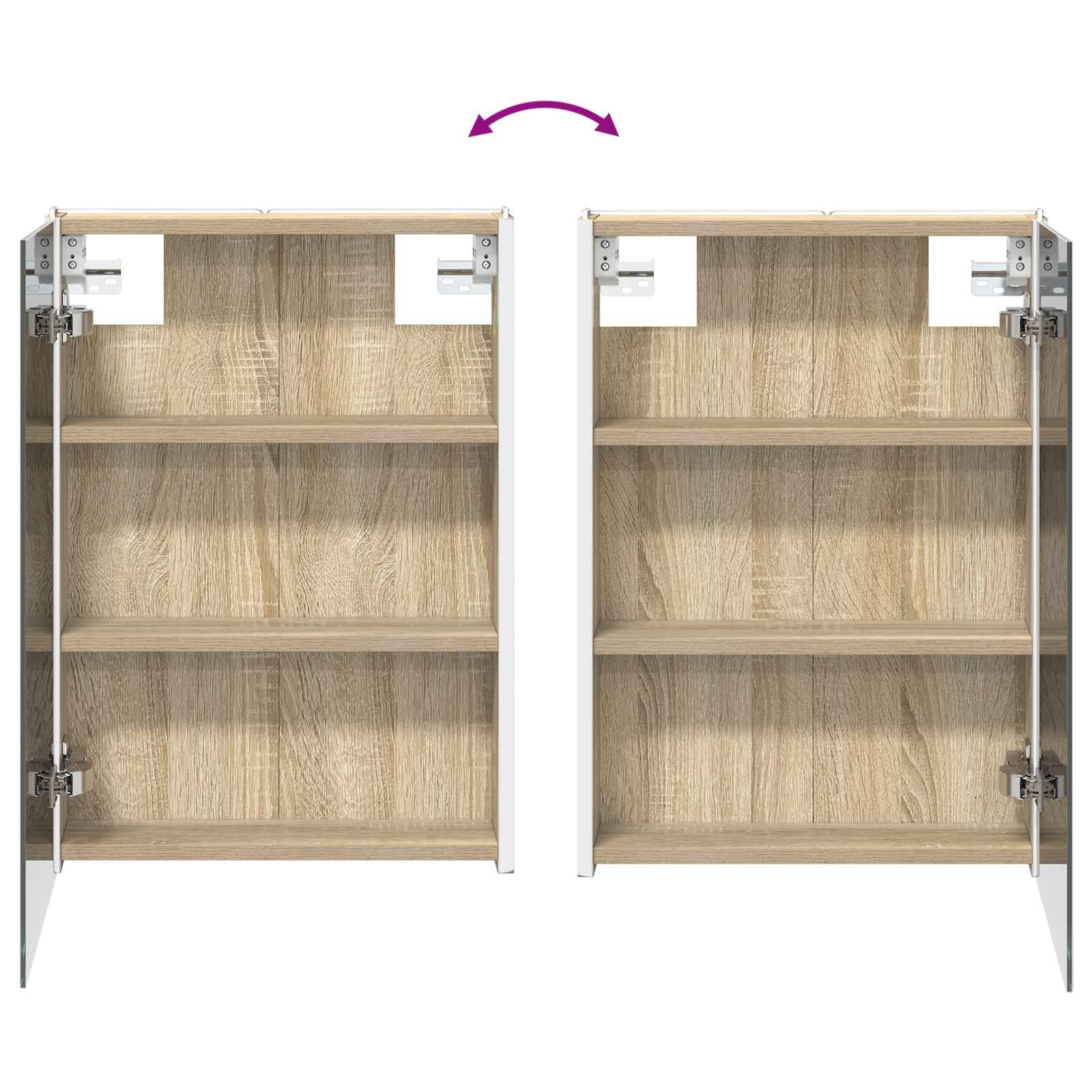 Kupaonski ormar s ogledalom Sonoma hrast 43 x 11,5 x 60,5 cm