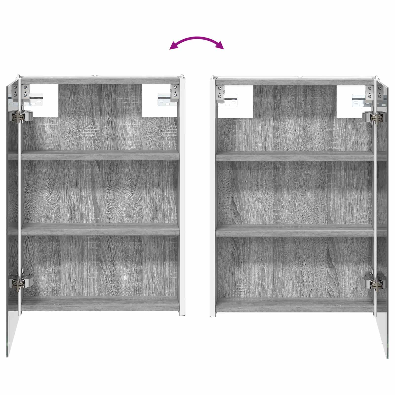 Kupaonski ormar s ogledalom Siva Sonoma 43 x 11,5 x 60,5 cm