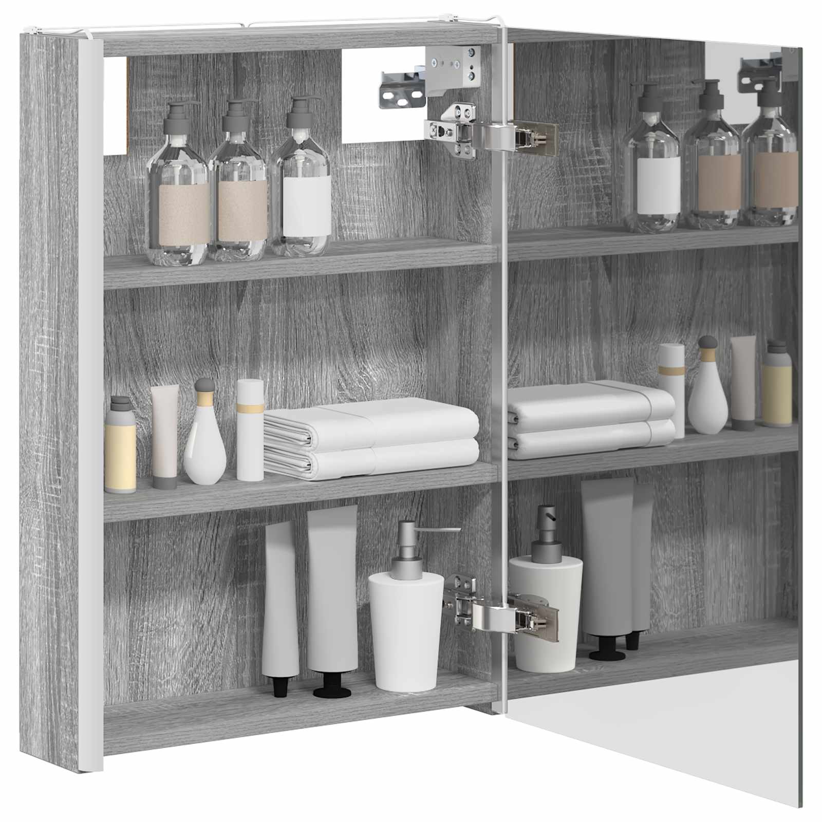 Kupaonski ormar s ogledalom Siva Sonoma 43 x 11,5 x 60,5 cm