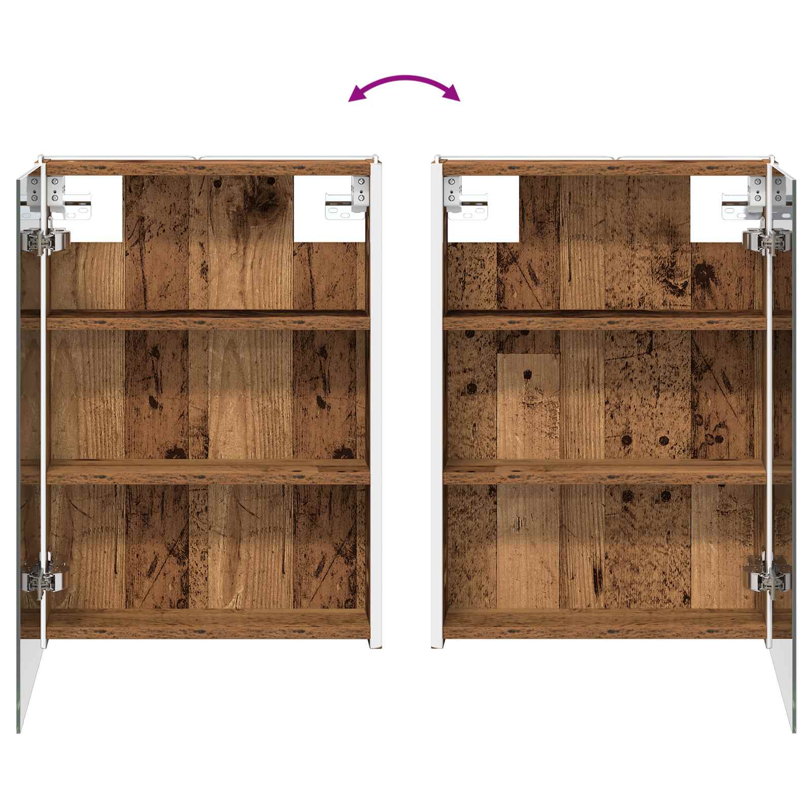 Kupaonski ormar s ogledalom Staro drvo 43 x 11,5 x 60,5 cm