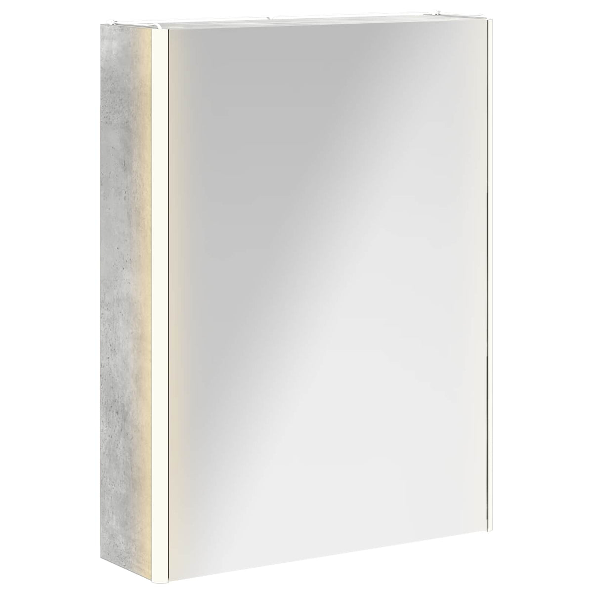 Kupaonski ormar s ogledalom Betonski sivi 53,5 x 15,5 x 70 cm