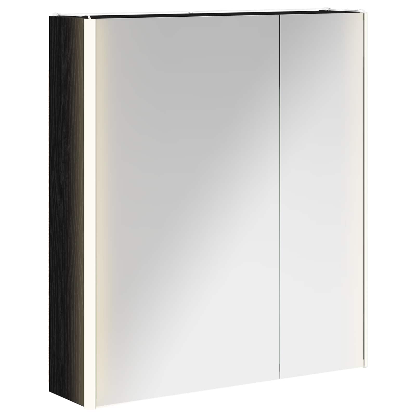 Kupaonski ormar s ogledalom Crni hrast 63,5 x 15,5 x 70 cm