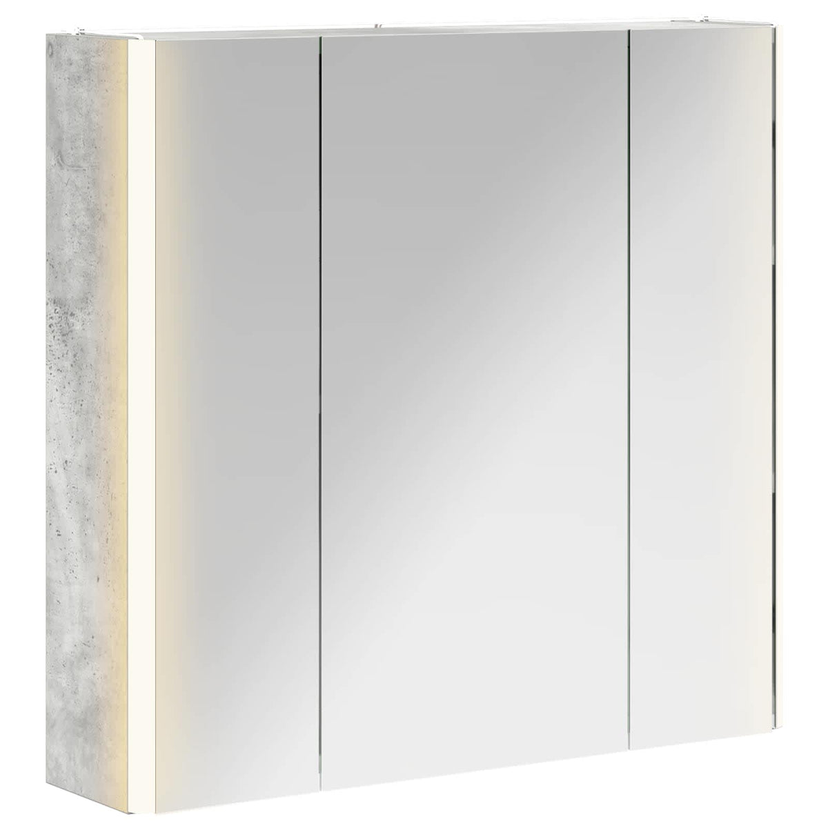 Kupaonski ormar s ogledalom Betonski sivi 63,5 x 15,5 x 60,5 cm