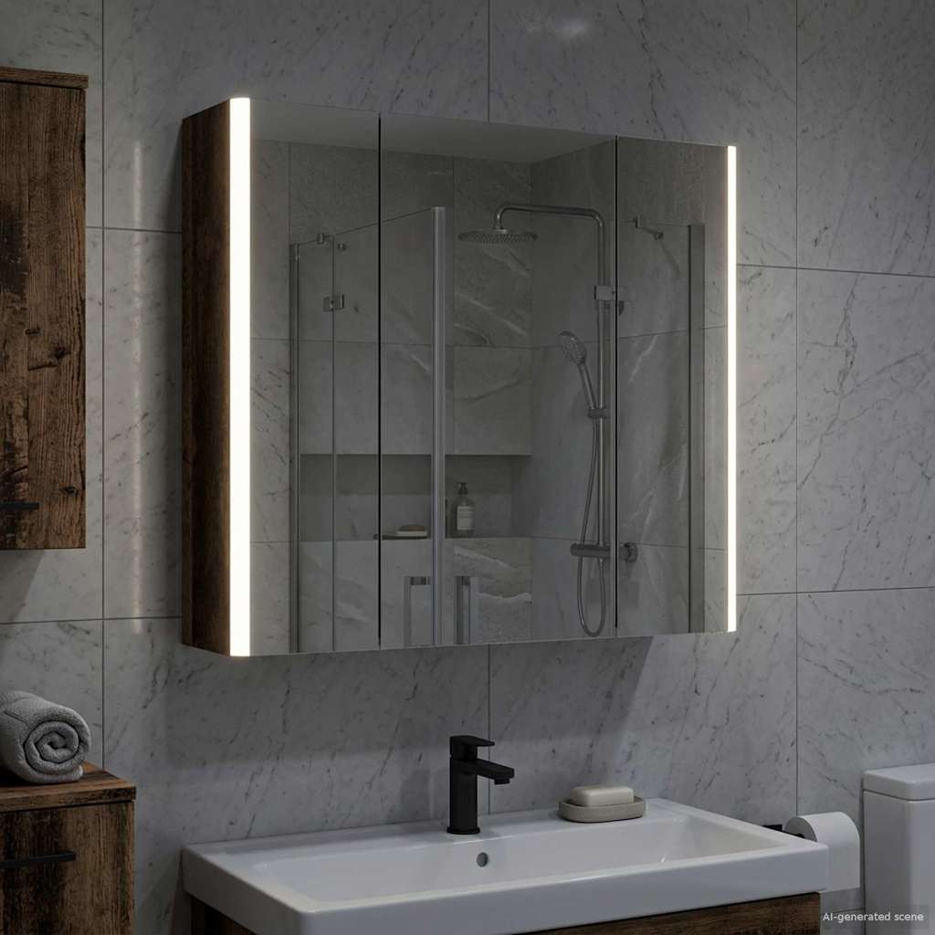 Kupaonski ormar s ogledalom Staro drvo 63,5 x 15,5 x 60,5 cm