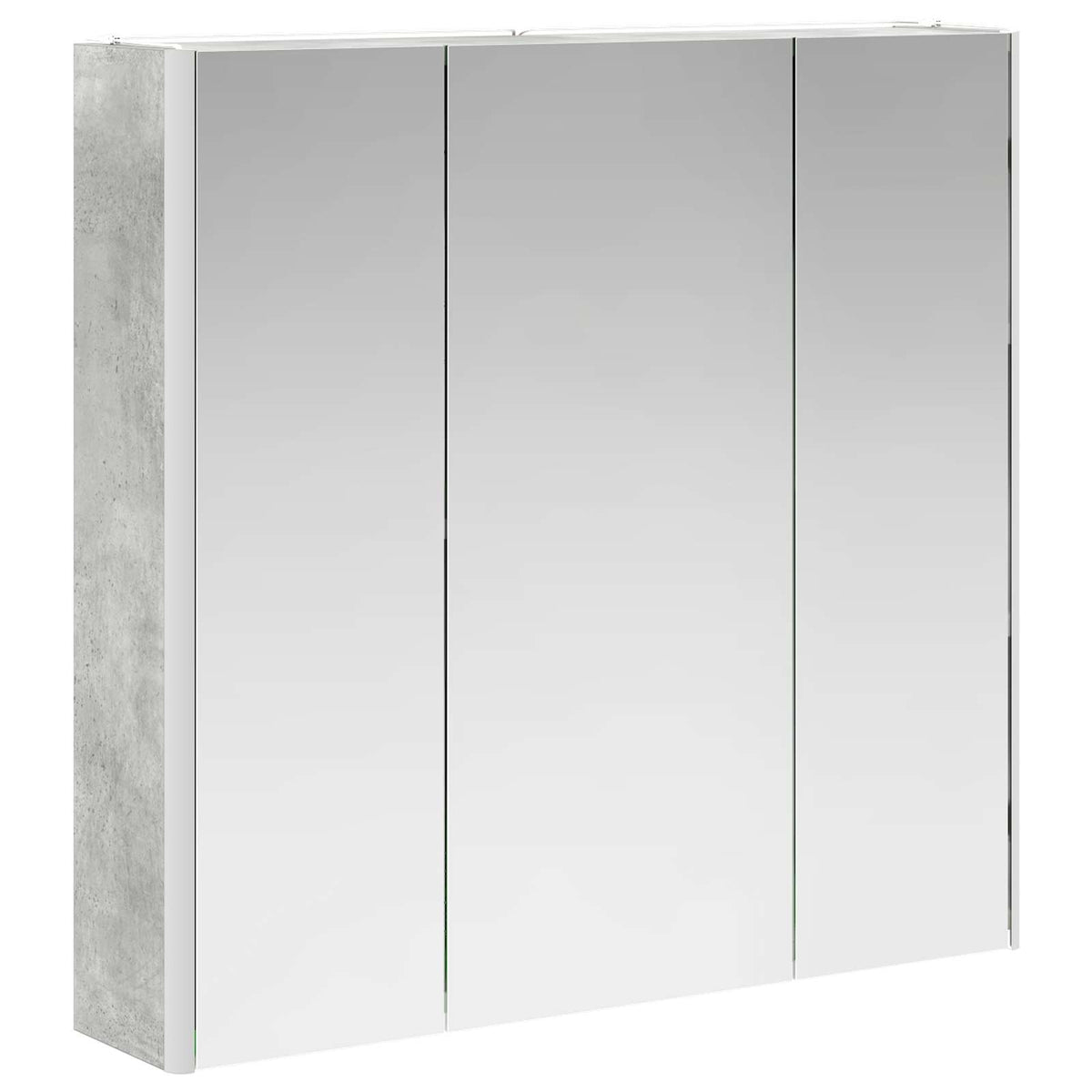Kupaonski ormar s ogledalom Betonski sivi 73.5 x 15.5 x 70 cm